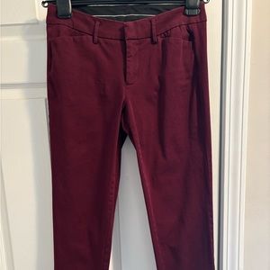 Cropped burgundy pants